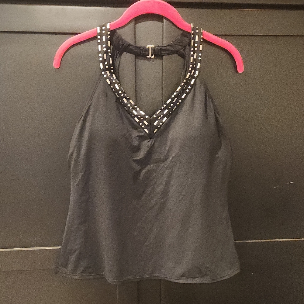 Dana Buchman SZ 16 Black Swim Top
